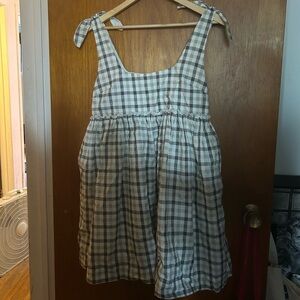 Plaid babydoll dress